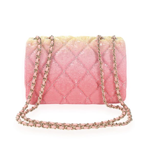 Chanel Pink Ombré Sequin Mini Flap Bag - Picture 3 of 8
